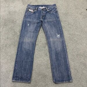 VINTAGE Diesel Cardiel men’s button fly blue jeans y2k distressed made in Italy